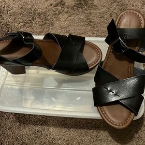 Black platform sandals brand new